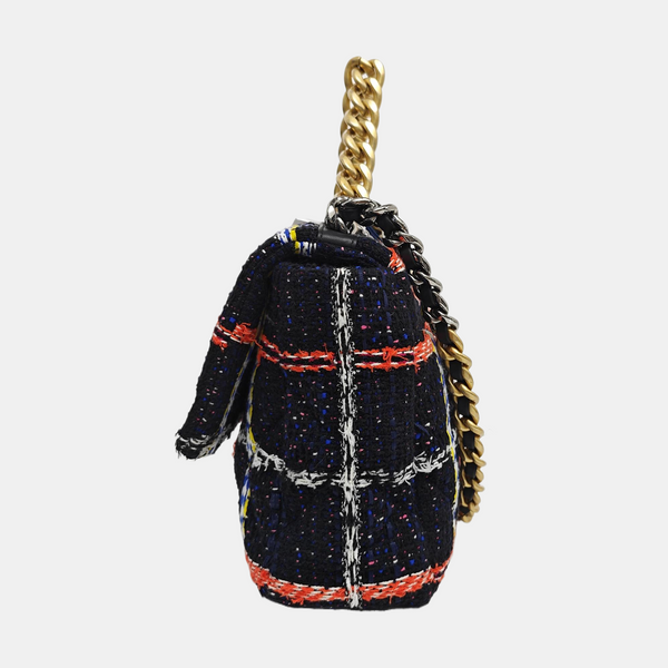CHANEL 19 Large Quilted Wool Multicolor