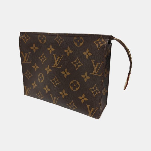 TOILET POCKET 19 Monogram Coated Canvas Brown