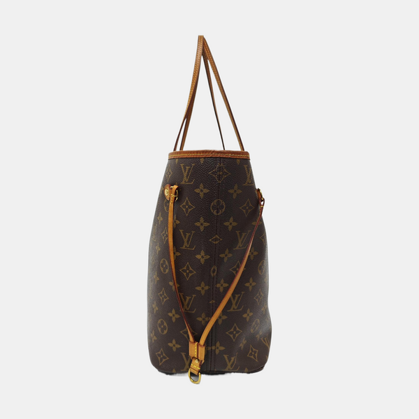 NEVERFULL MM Monogram Coated Canvas Brown
