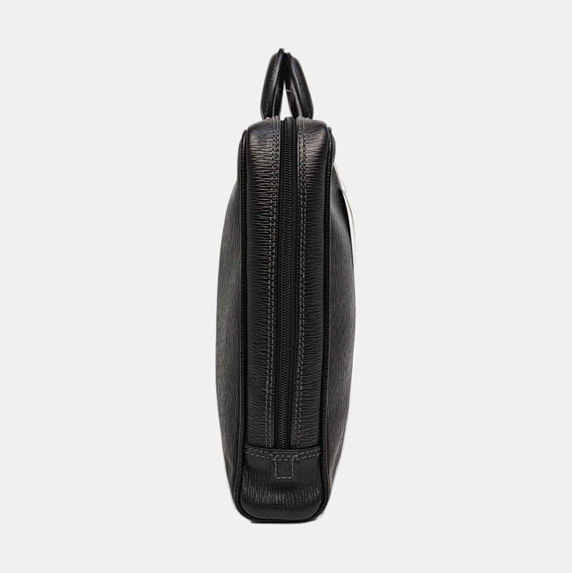 Calfskin Top Handle Bag Black