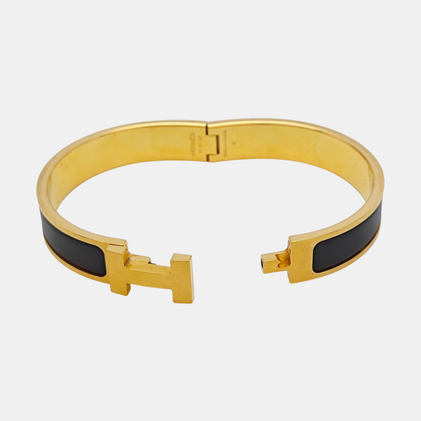 Clic Hh Metal Black Bangle