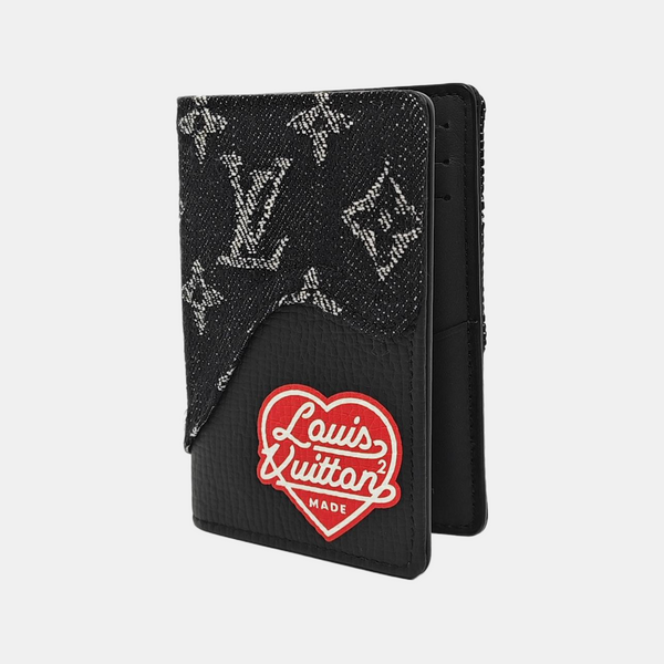 Monogram Calfskin Card Holder Black
