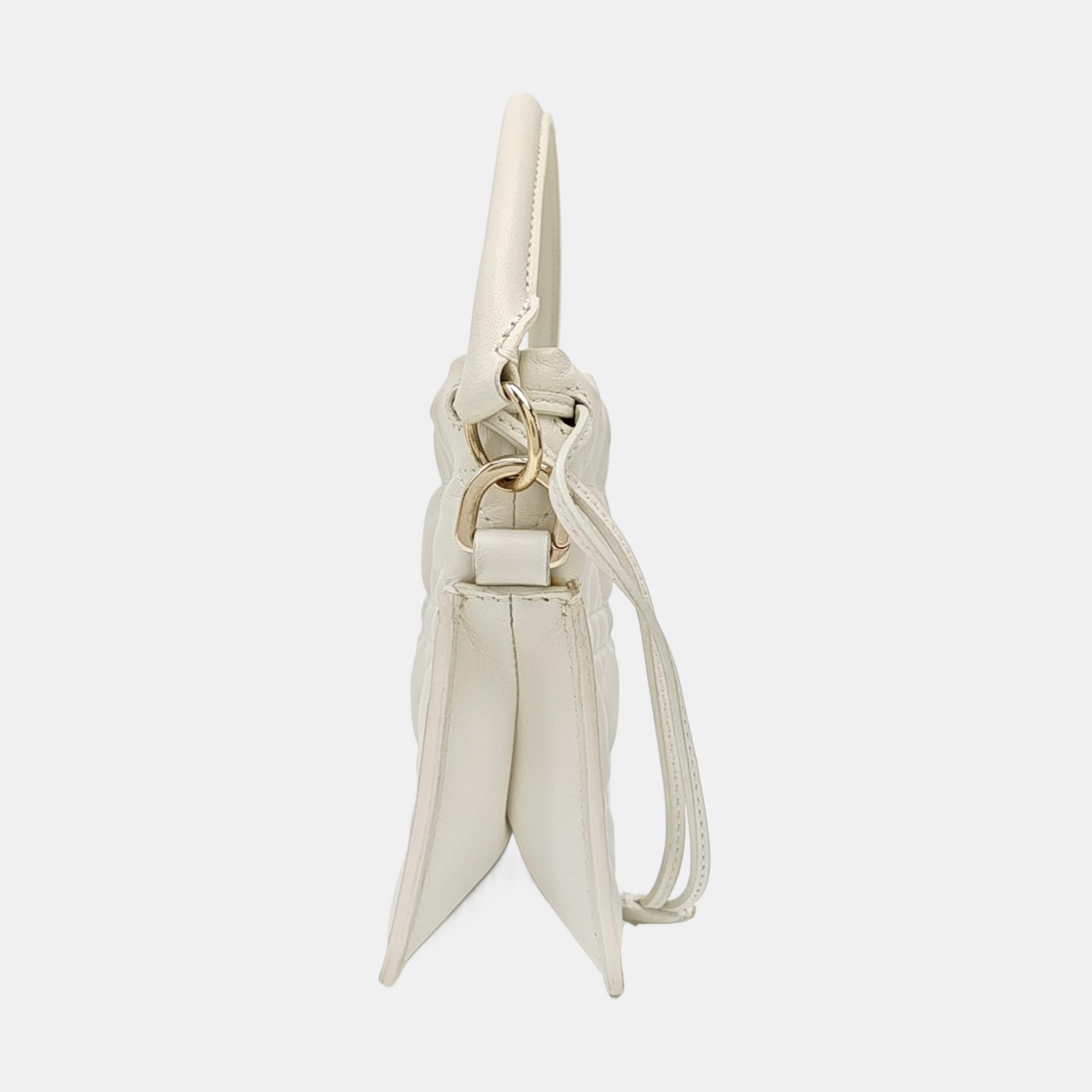 Lady Dior Milly Mini Cannage Lambskin White