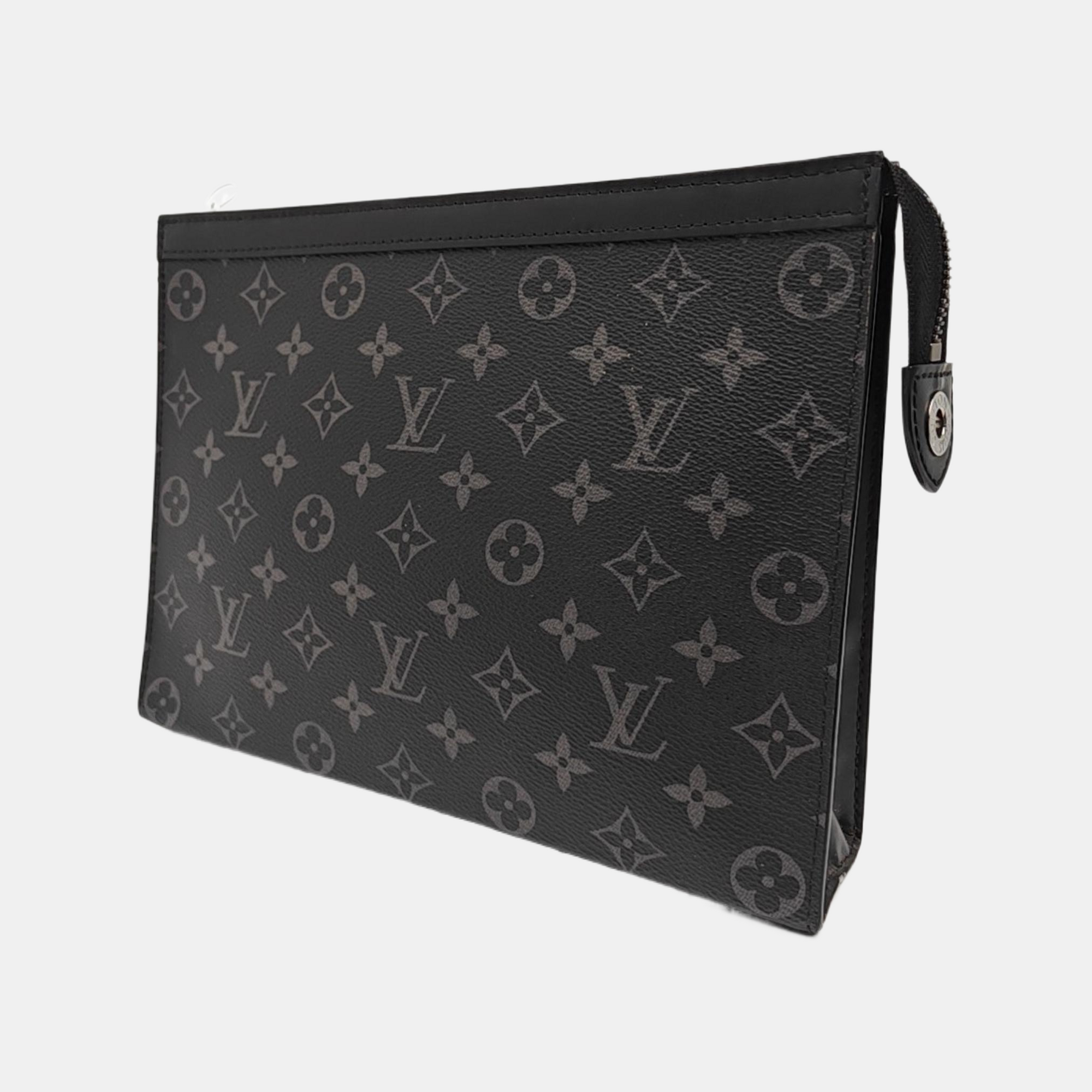 Pochette Voyag MM Monogram Coated Canvas Black