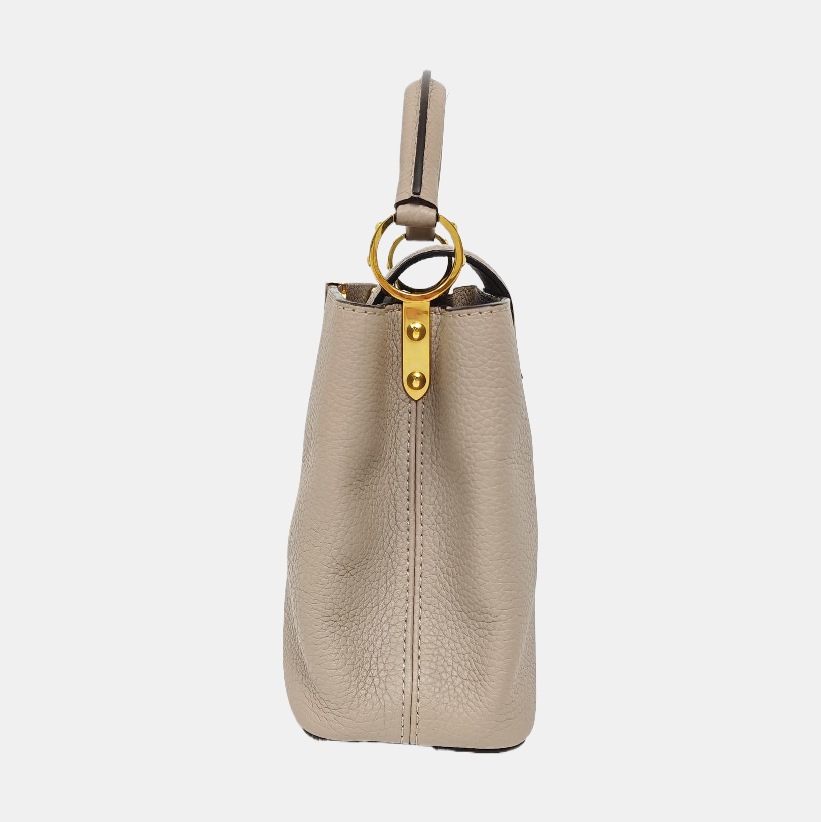 Authenticated pre-owned  CAPUCINES BB Calfskin Grey - Shoulder Bag at Looply