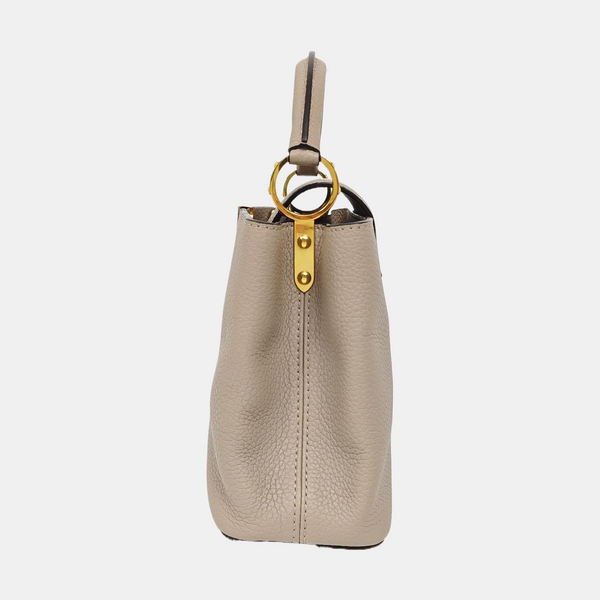 Authenticated pre-owned  CAPUCINES BB Calfskin Grey - Shoulder Bag at Looply