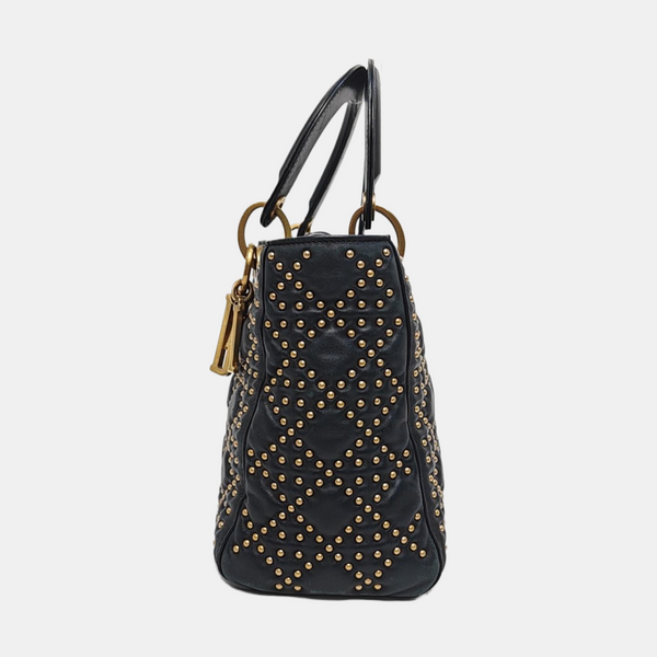 Lady Dior Medium Cannage Lambskin Black
