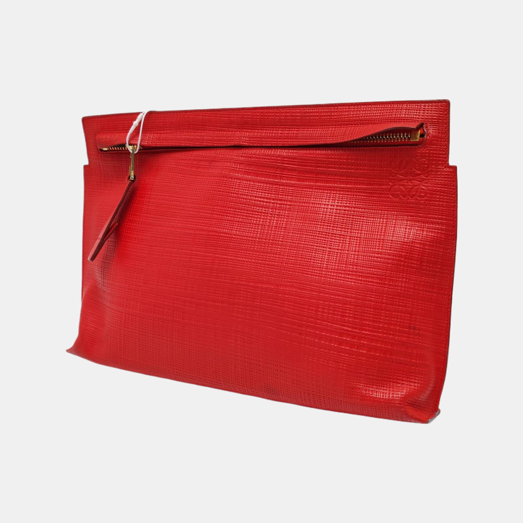 T Pouch Calfskin Red