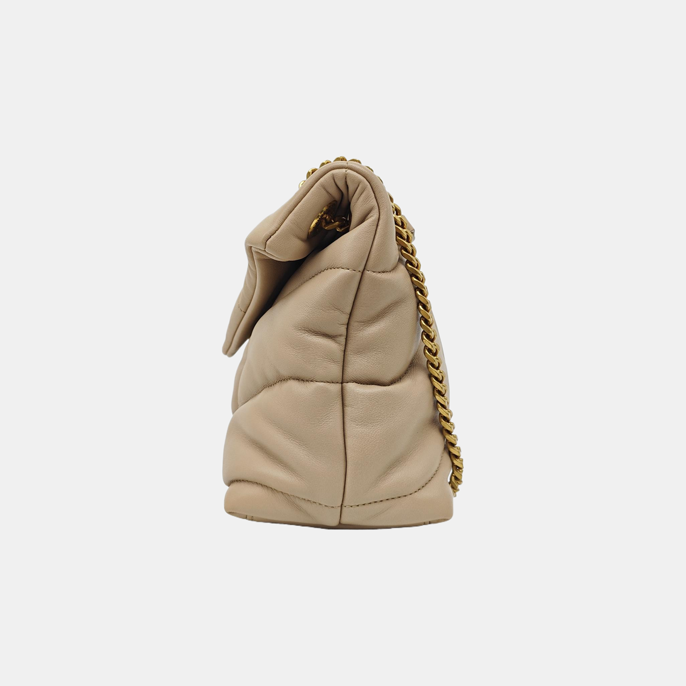 PUFFER Small Quilted Lambskin Brown