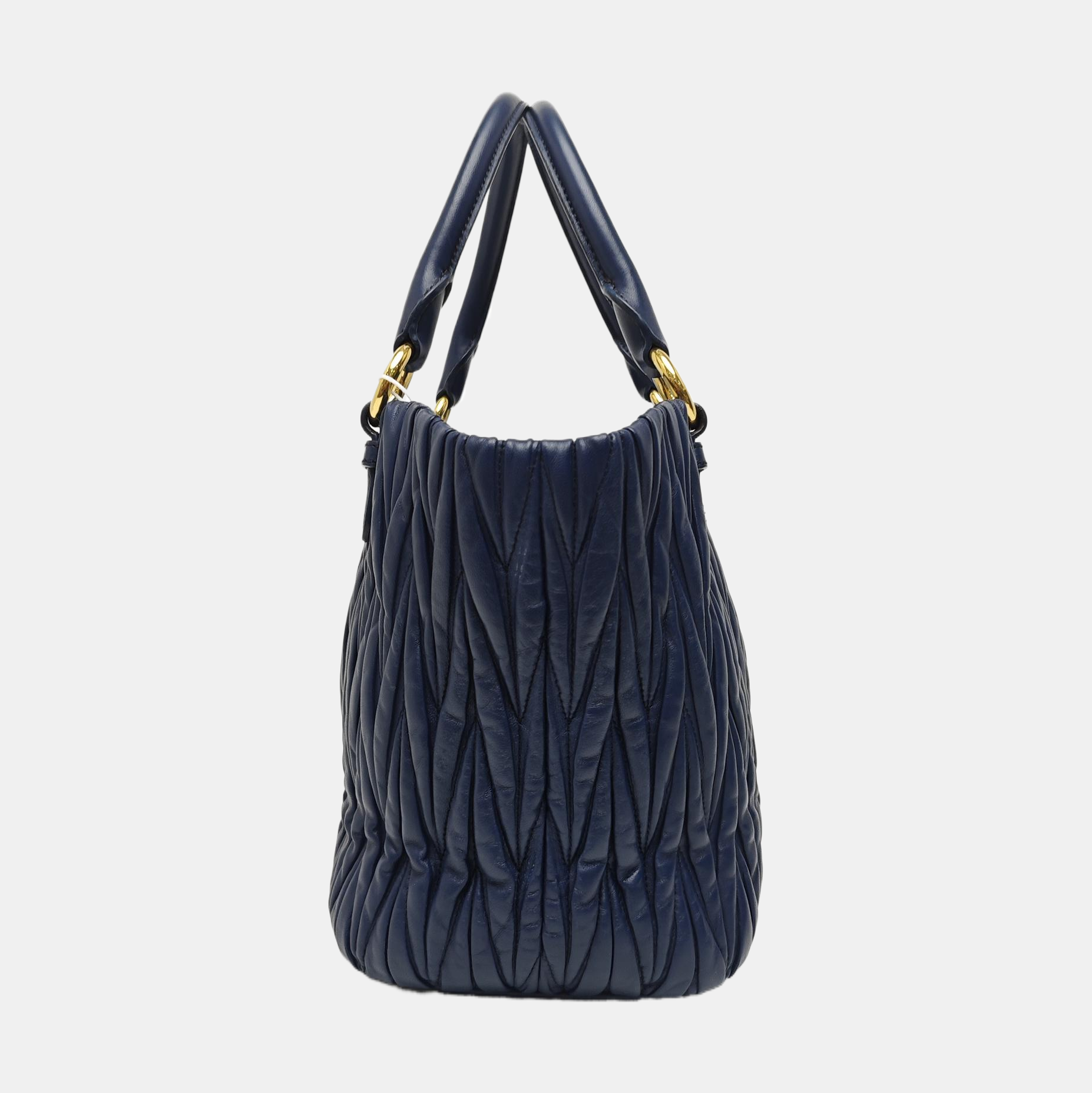 Quilted Lambskin Tote Bag Blue