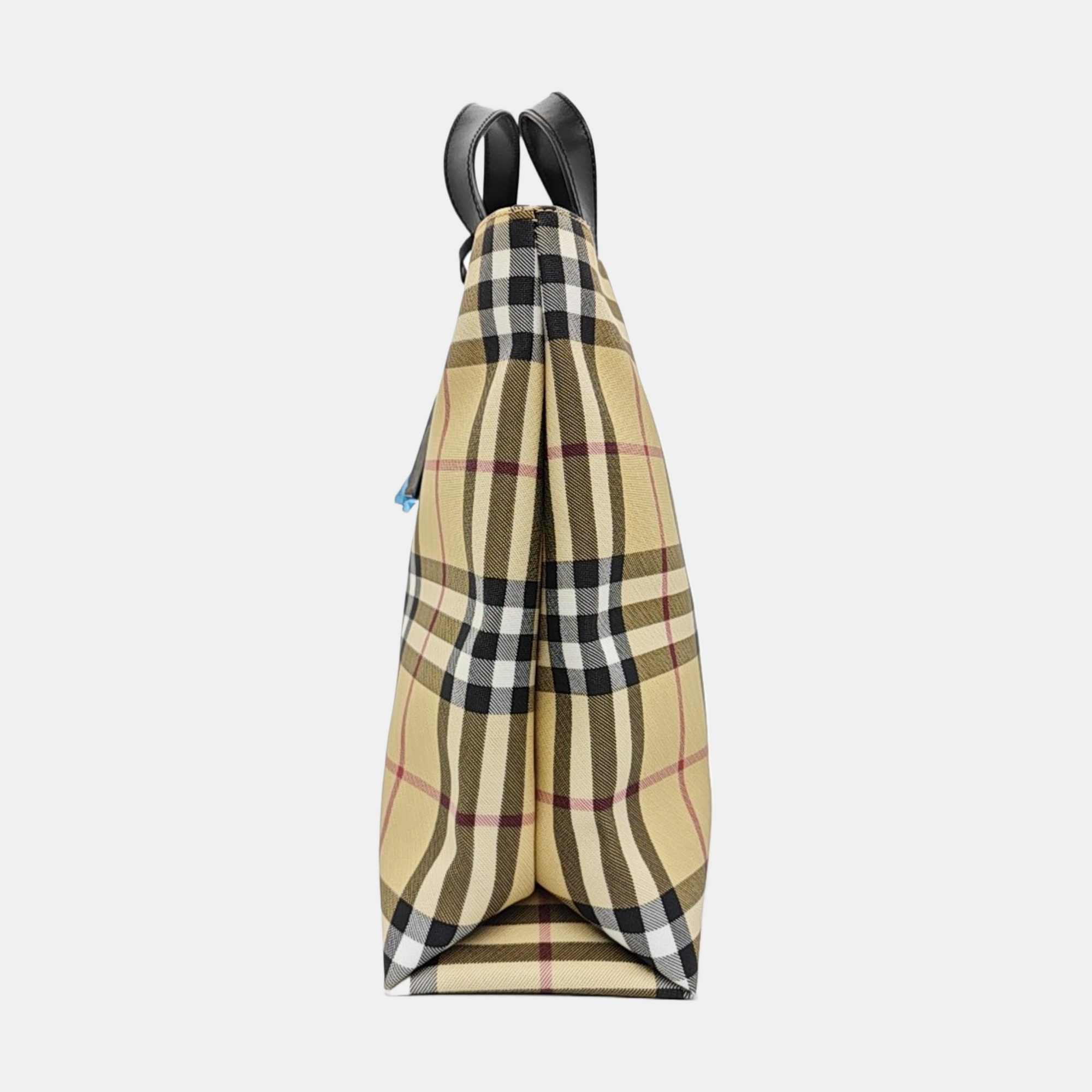 Coated Canvas Tote Bag Beige