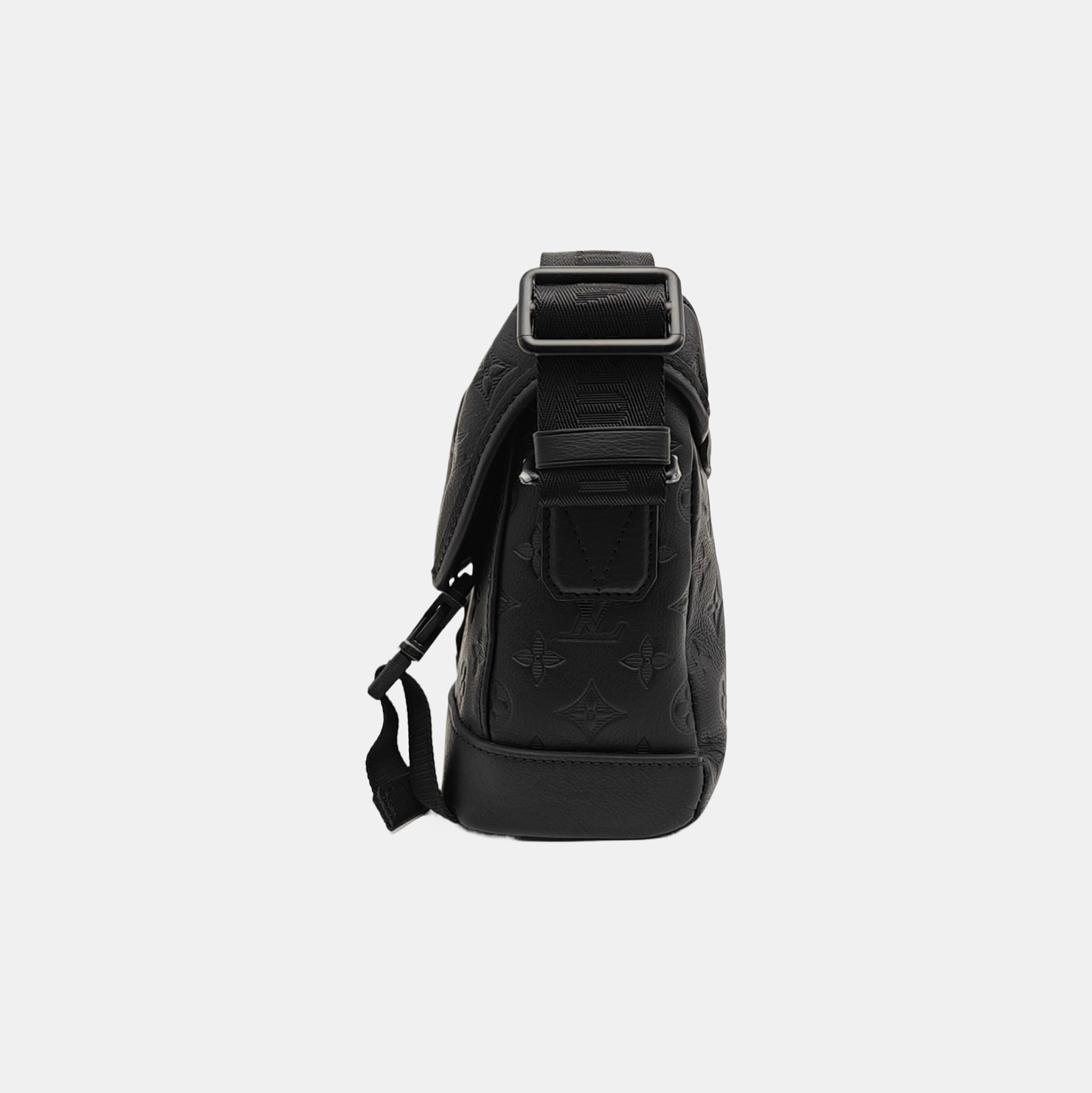 Monogram Calfskin Shoulder Bag Black