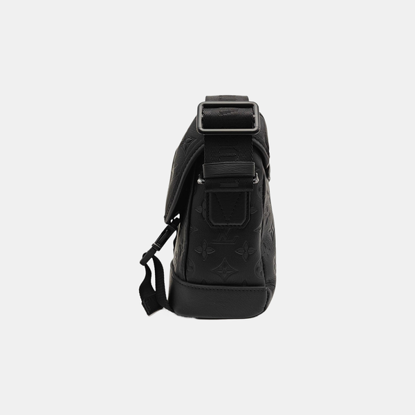 Monogram Calfskin Shoulder Bag Black