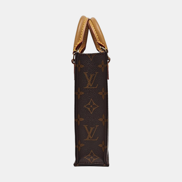 SAC PLAT Mini Monogram Coated Canvas Brown