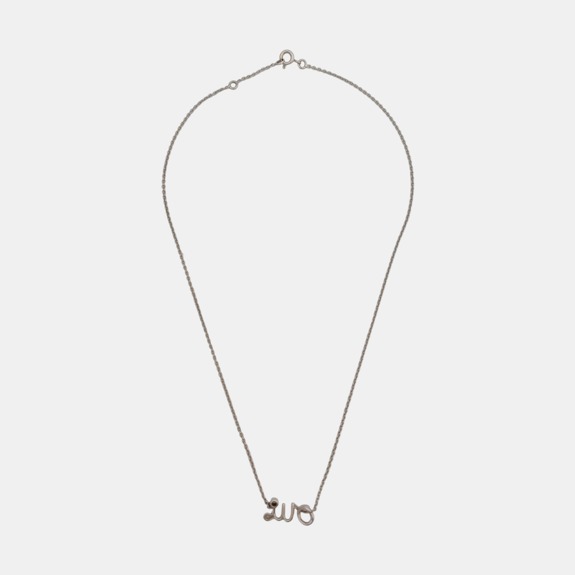 Oui 18k White Gold Silver Necklace