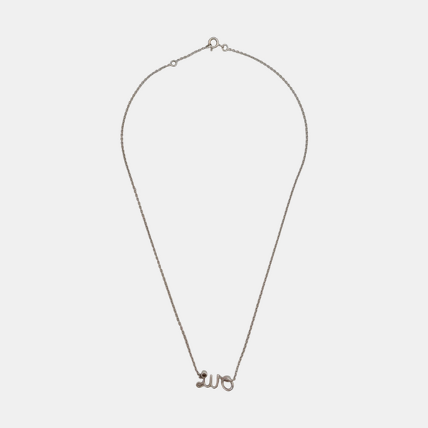 Oui 18k White Gold Silver Necklace