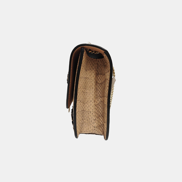 Python Crossbody Bag Beige