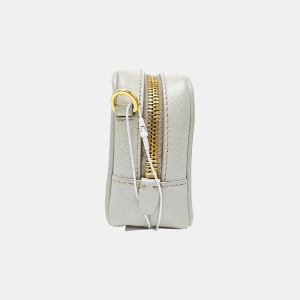 Saffiano Calfskin Shoulder Bag White