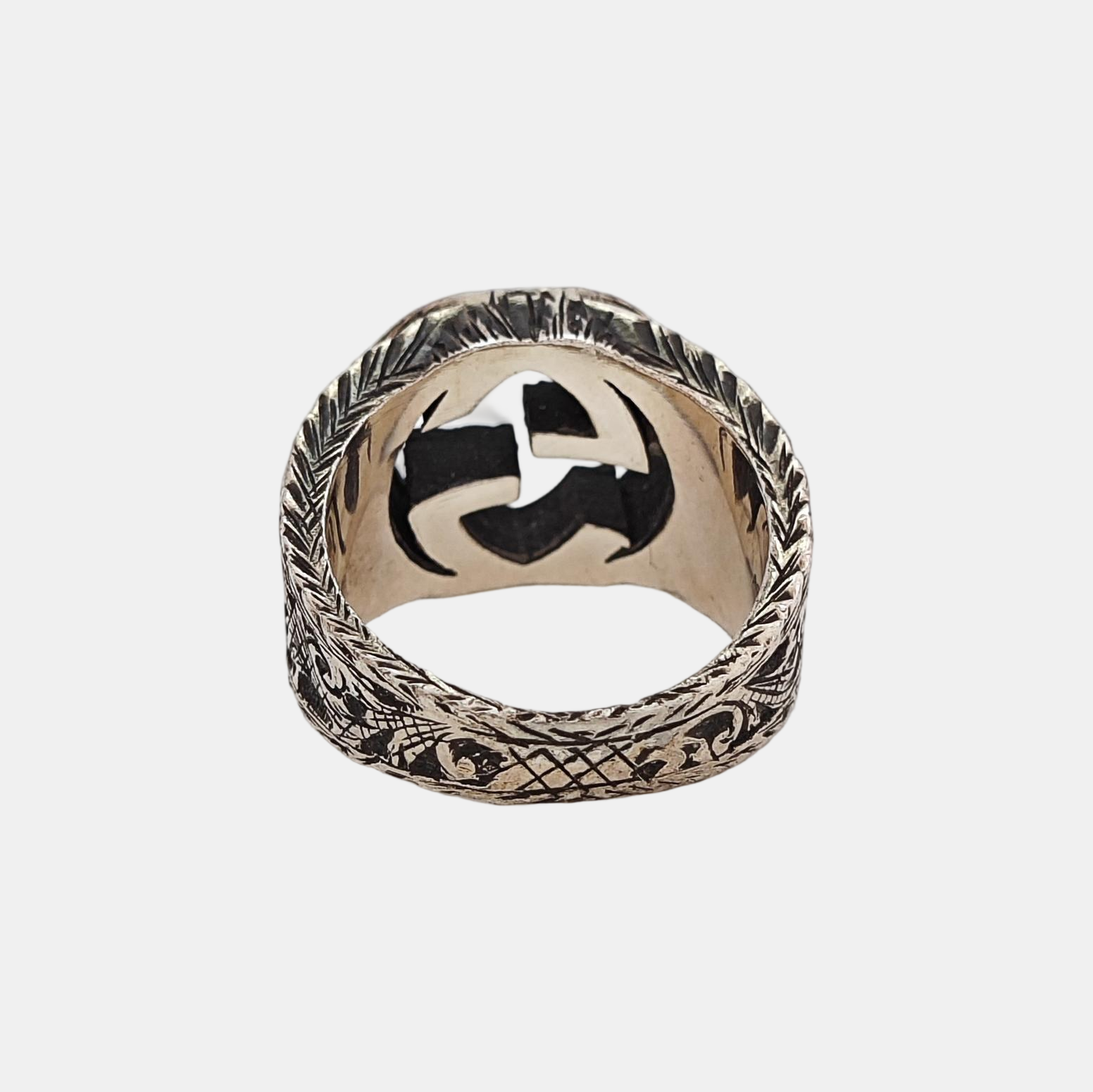 Interlocking G 925 Sterling Silver Ring HK 15