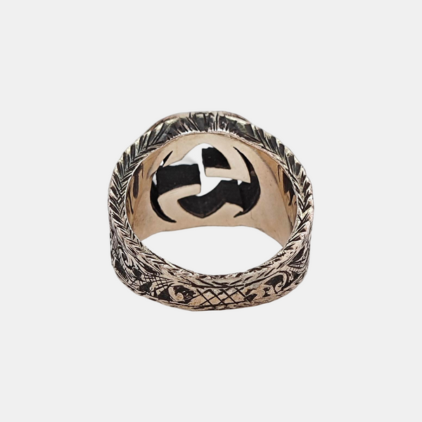 Interlocking G 925 Sterling Silver Ring HK 15