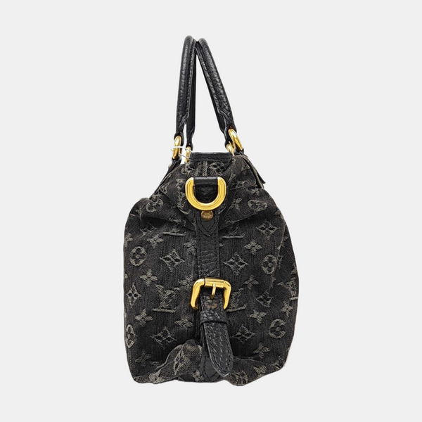 NEO CABBY Monogram Denim Black