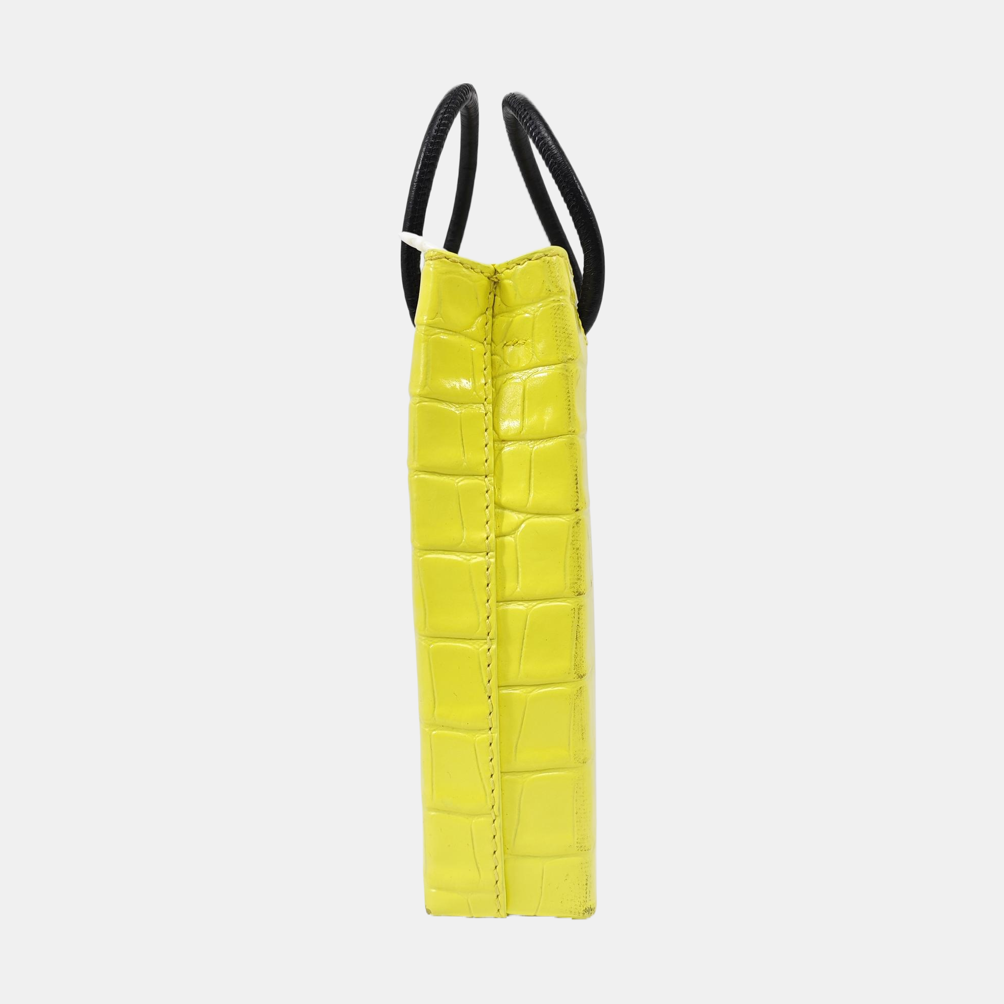 Shopping Bag Calfskin Yellow