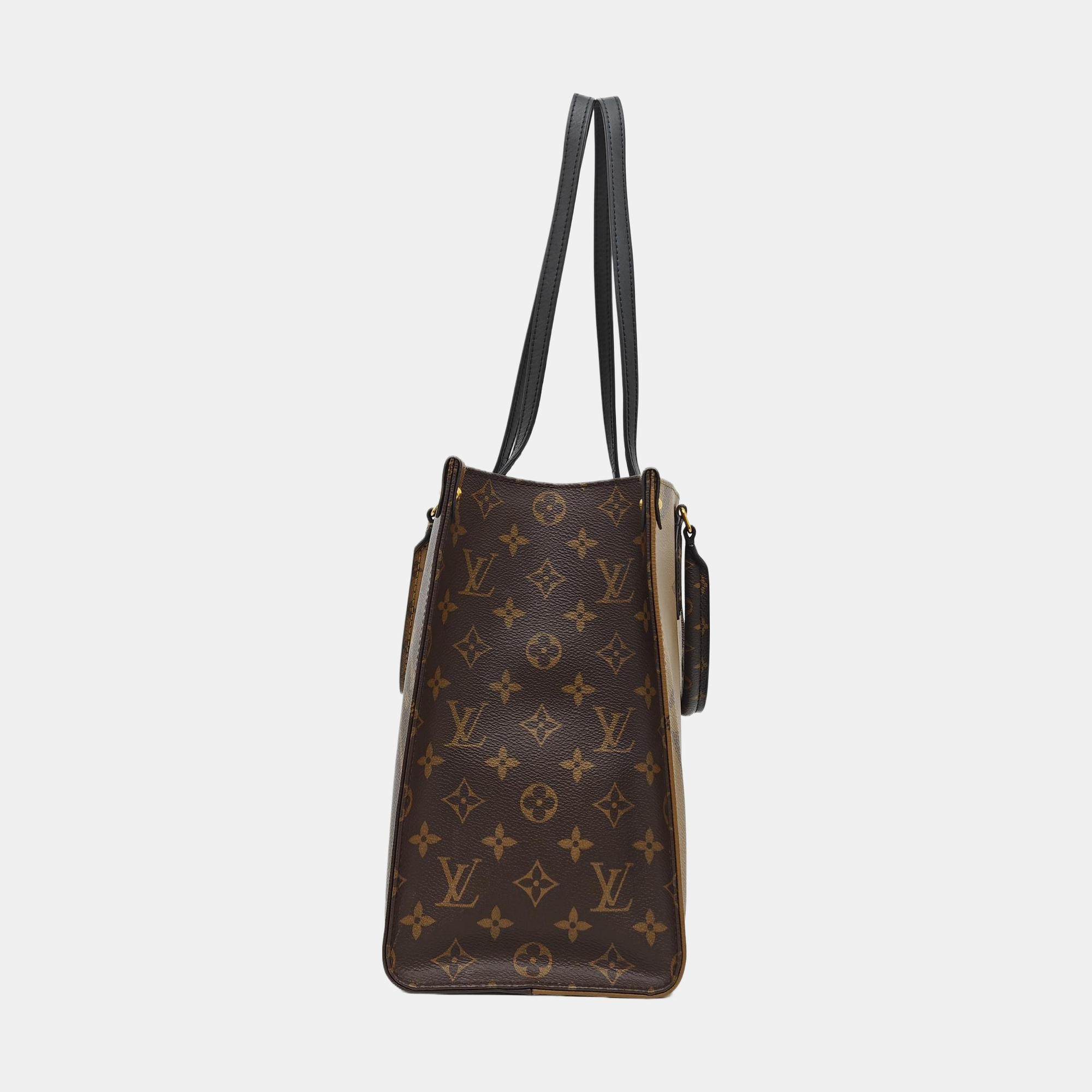 ONTHEGO MM Monogram Coated Canvas Brown
