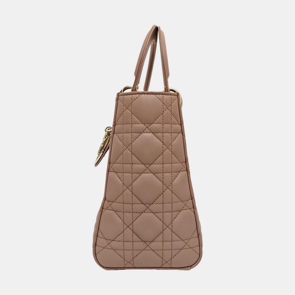 Lady Dior Medium Quilted Lambskin Pink