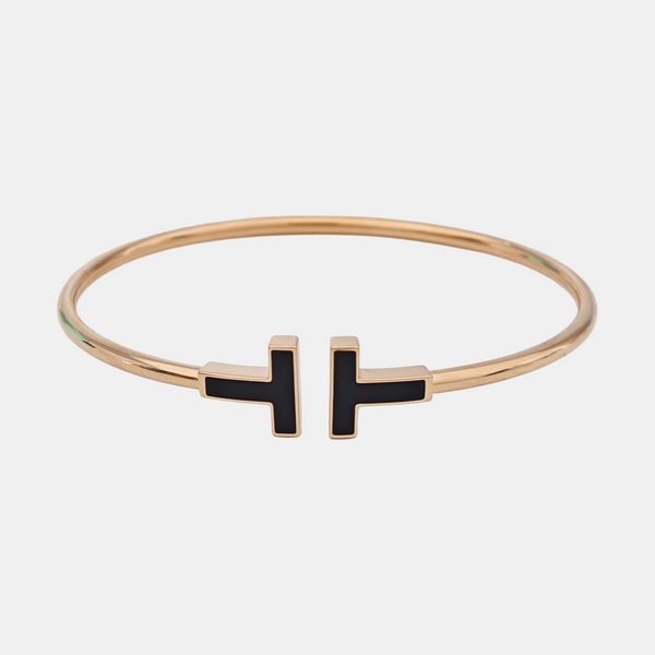 Tiffany T 18k Rose Gold Bangle