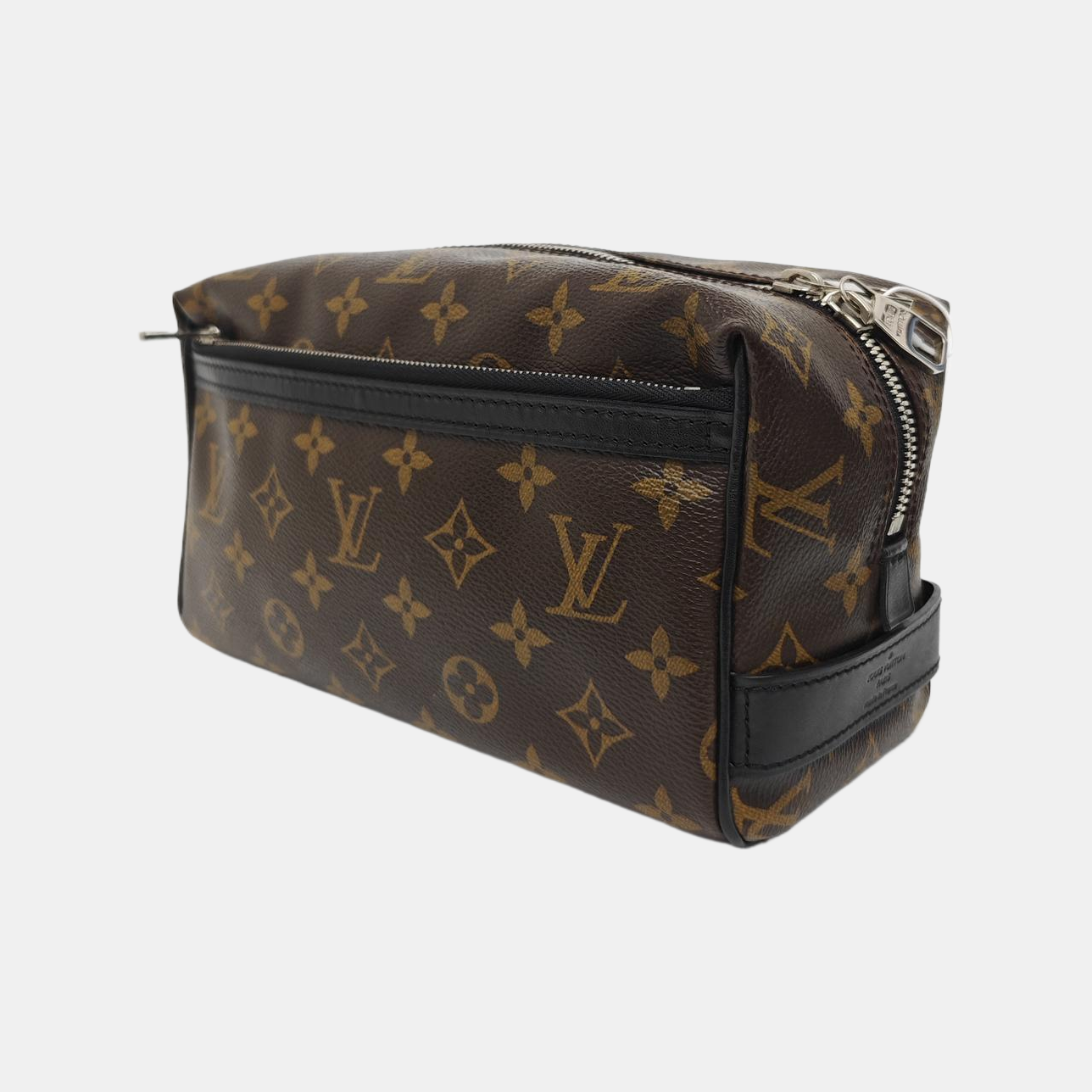 Monogram Coated Canvas Clutch Brown