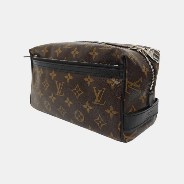 Monogram Coated Canvas Clutch Brown