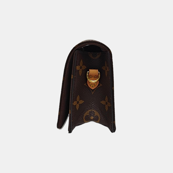 Lily Monogram Coated Canvas Brown