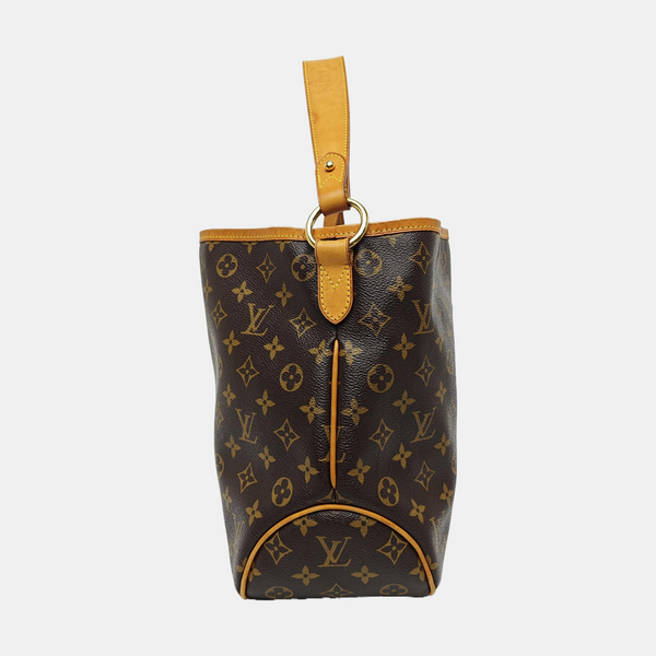 Monogram Coated Canvas Top Handle Bag Brown