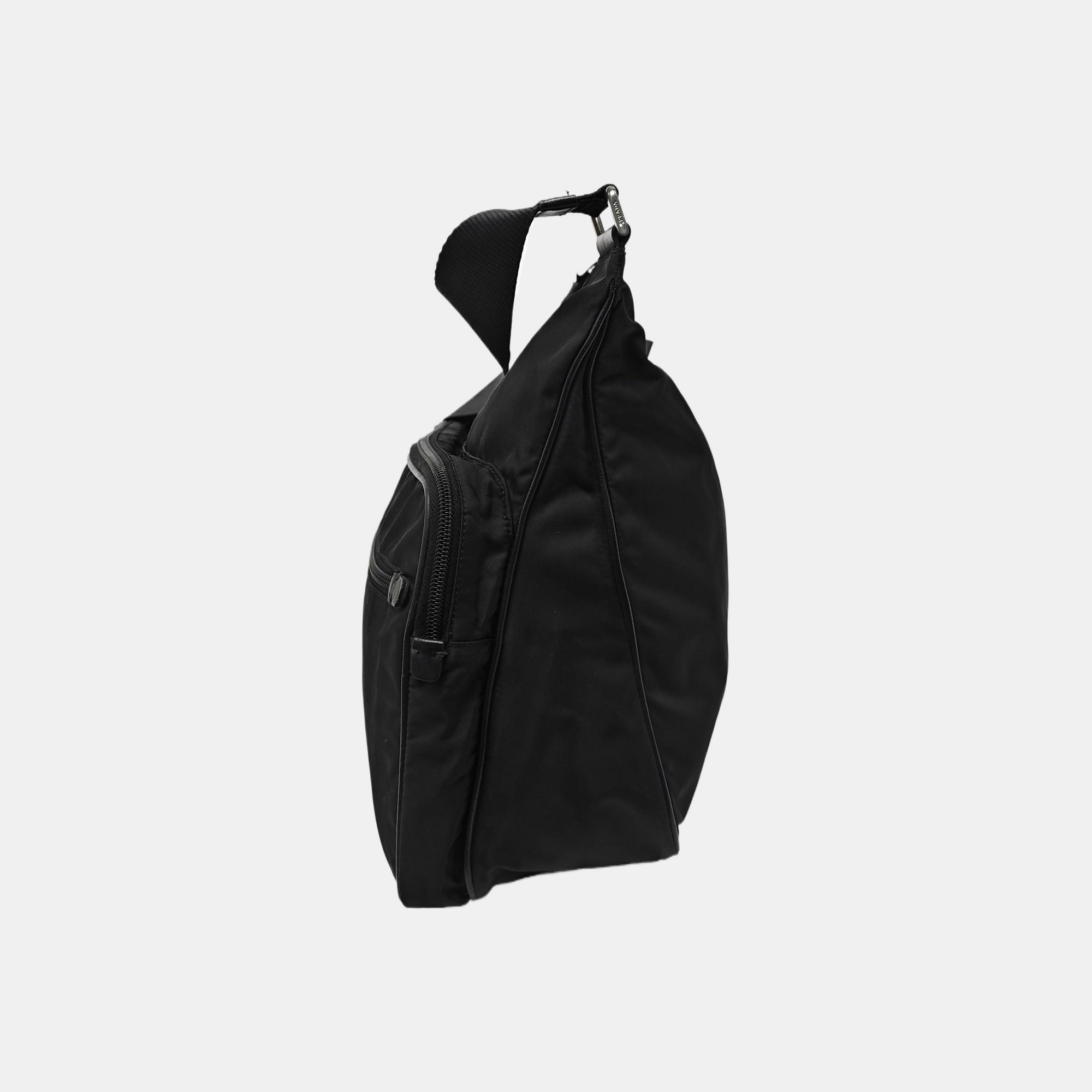 Nylon Shoulder Bag Black