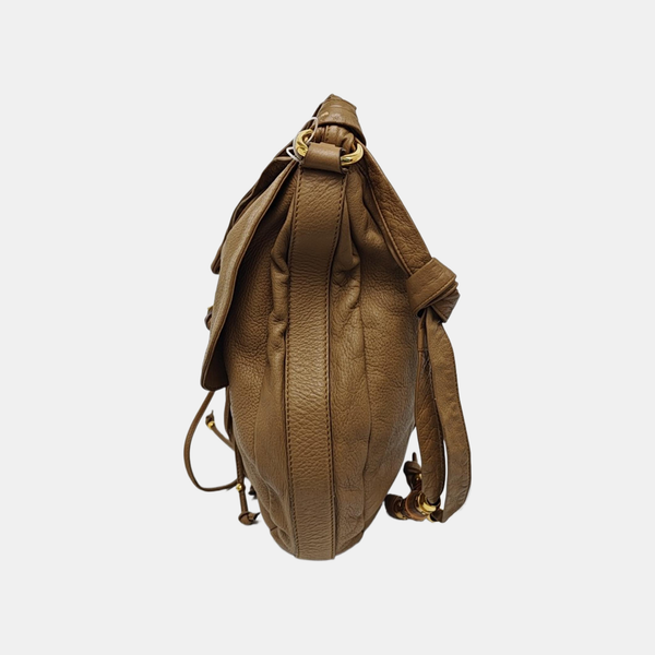 Calfskin Shoulder Bag Brown