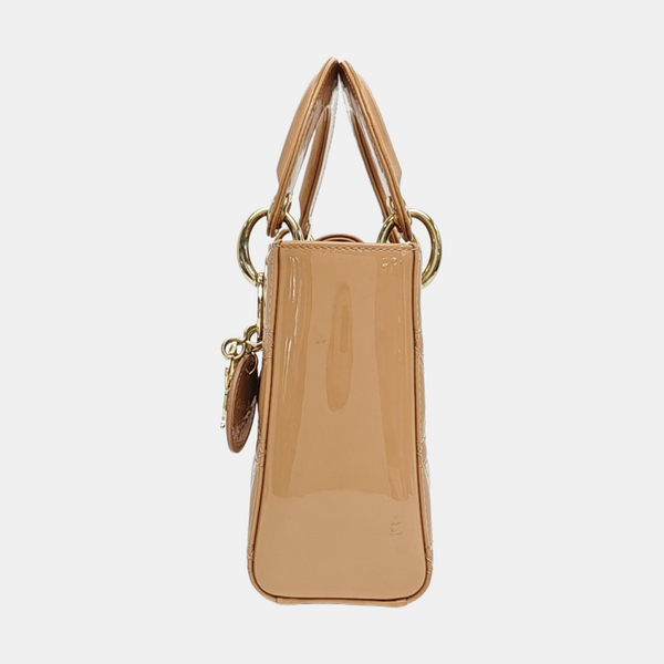 Lady Dior Mini Cannage Patent Leather Pink