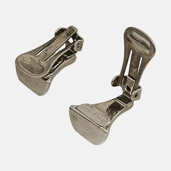 Metal Silver Clip On Earrings