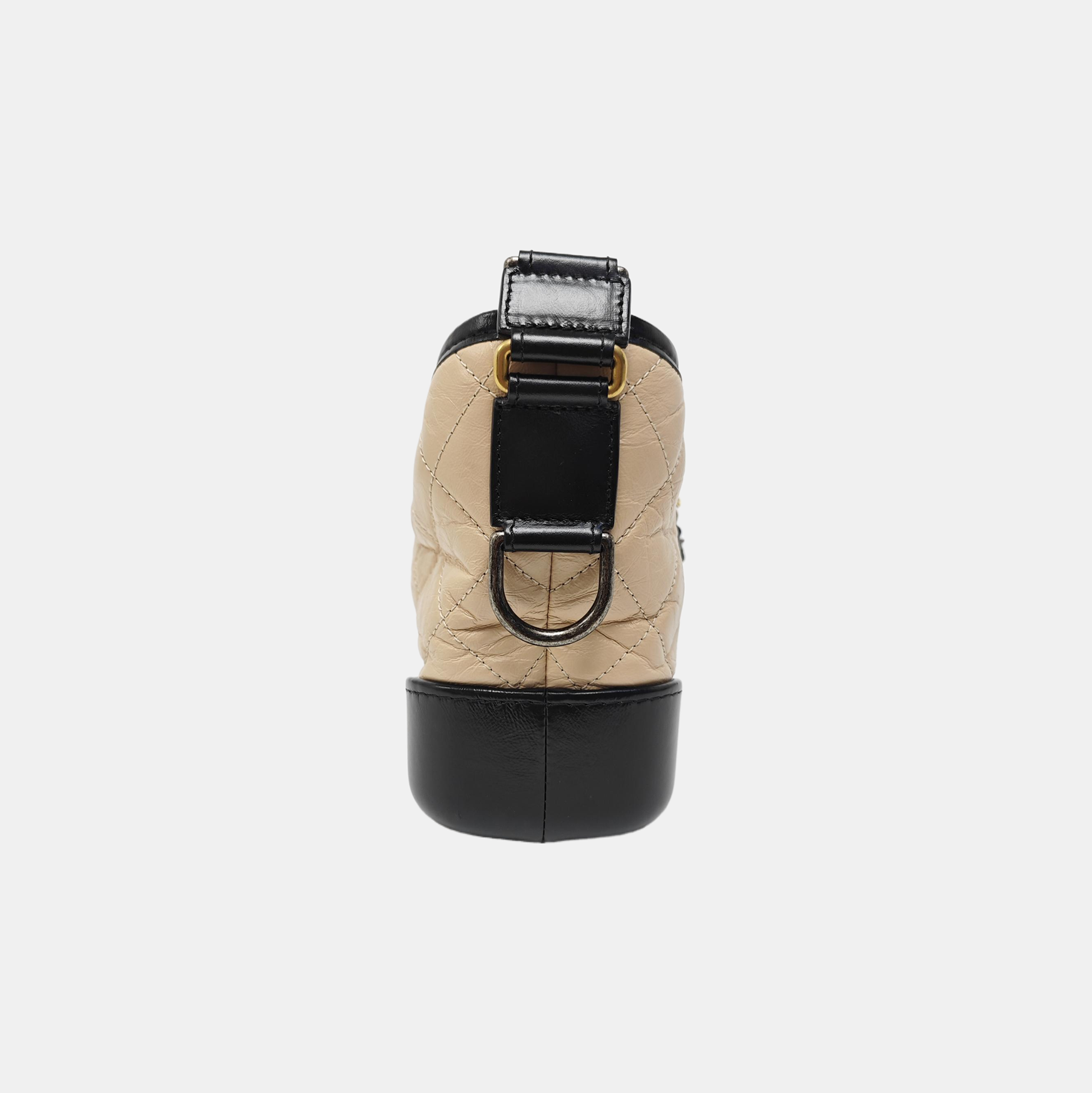 GABRIELLE Small Quilted Calfskin Beige