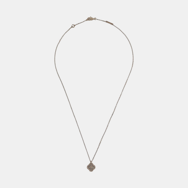 Sweet Alhambra 18k White Gold Silver Necklace