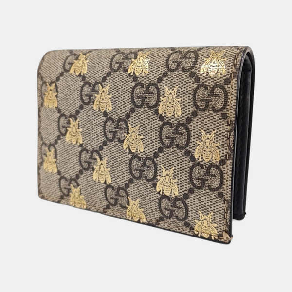 GG Supreme Monogram Coated Canvas Beige Wallet