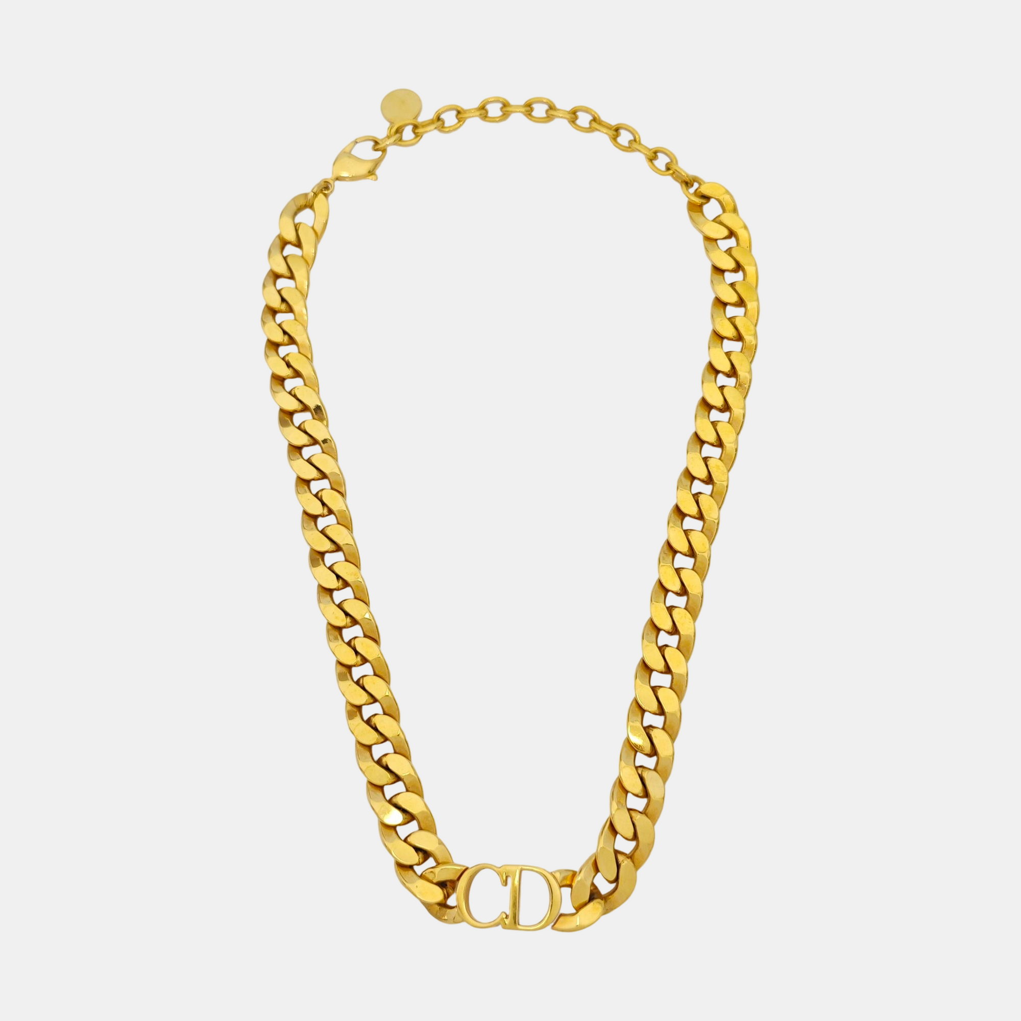 CD Icon Metal Gold Necklace