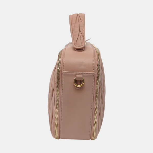 Quilted Lambskin Shoulder Bag Pink
