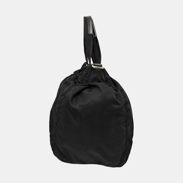 Nylon Top Handle Bag Black