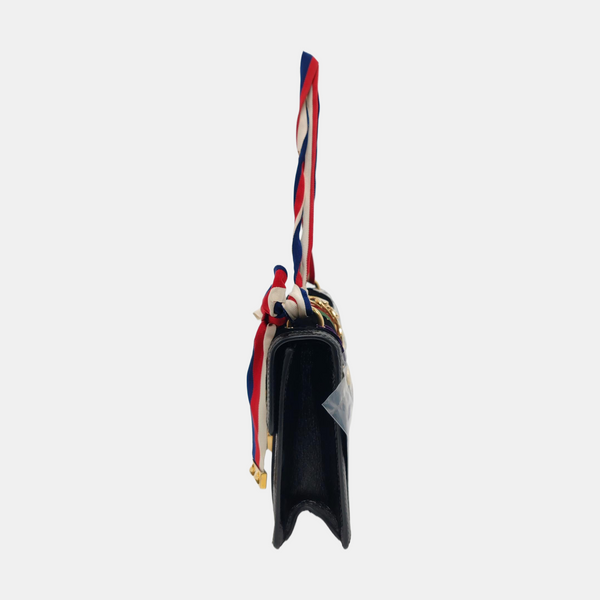 Sylvie Small Monogram Velvet Black