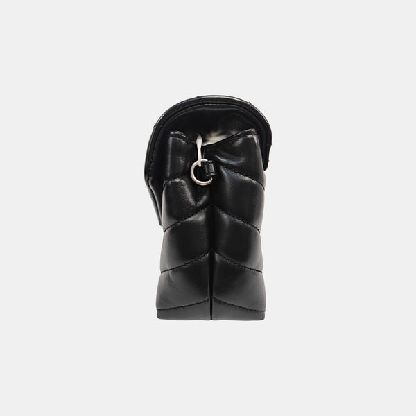 LOULOU Extra Small Chevron Calfskin Black