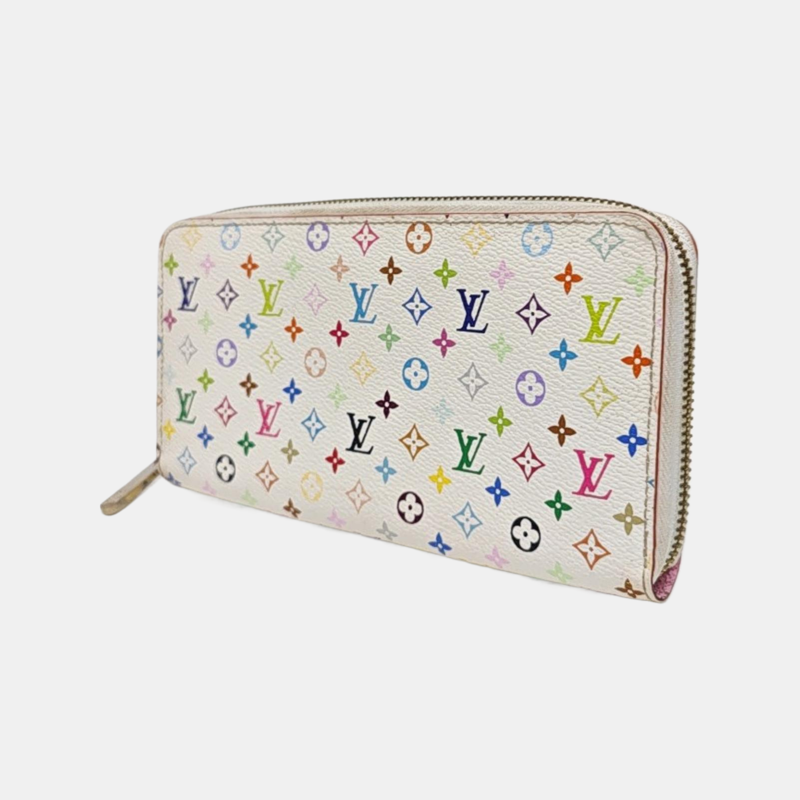 LV × TM ZIPPY Monogram Coated Canvas White Wallet
