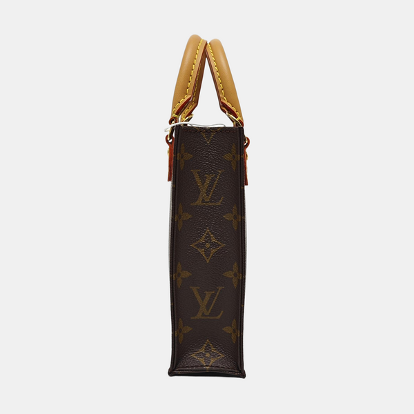 SAC PLAT Mini Monogram Coated Canvas Brown