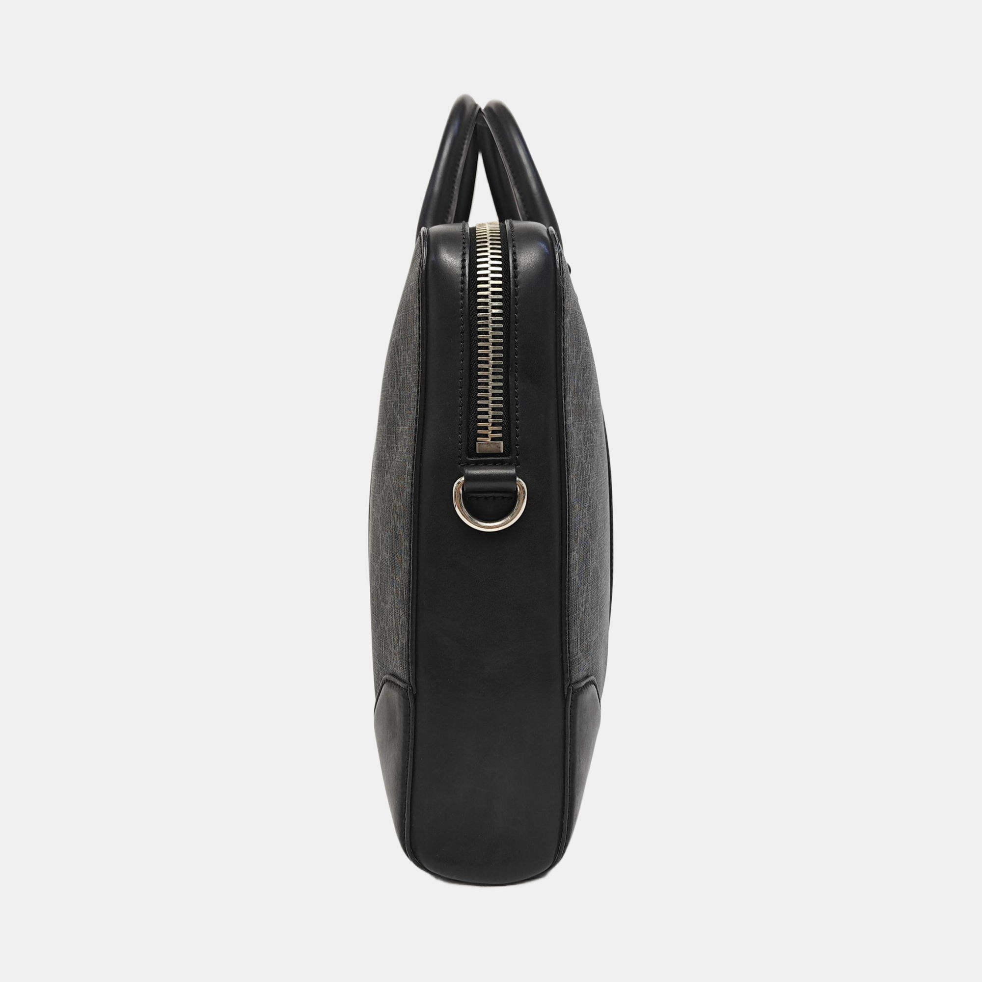 Monogram Coated Canvas Shoulder Bag Black