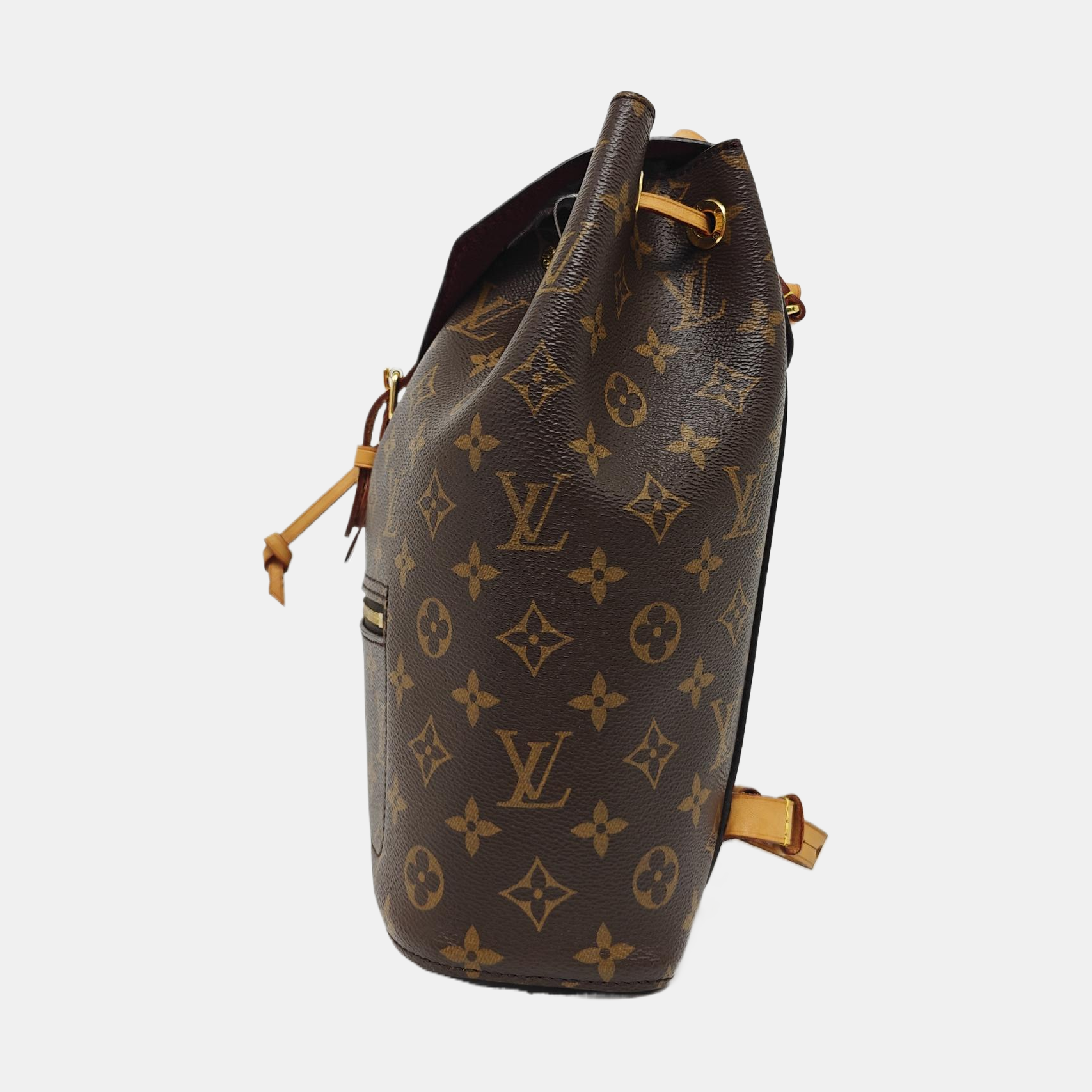 MONTSOURIS MM Monogram Coated Canvas Brown