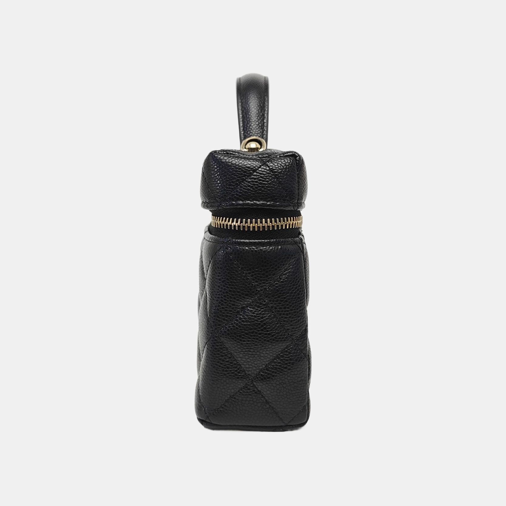25C Quilted Grained Calfskin Black